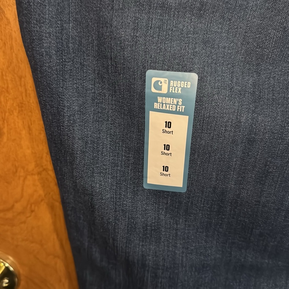 Carhartt Rugged Flex Relaxed Fit Women’s Blue Jeans size 10 Short - Picture 11 of 16